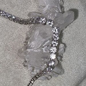 Dazzling Silver Crystal Necklace